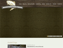 Tablet Screenshot of mountaintowntrout.com